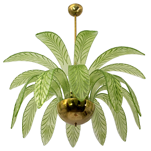 Люстра Дизайнерская Листья Пальмы Modern Chandelier with Palm Leaves