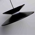 Бра черного цвета с двойным абажуром в форме конусов Obsidian Touch варинант исполнения - 3 | Loft Concept во Владивостоке