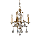 Люстра с 4-мя лампами и стеклянными подвесками в классическом стиле Feiss варинант исполнения - 1 | Loft Concept во Владивостоке