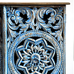 Комод с резным фасадом Blue Carved Chest of Drawers варинант исполнения - 3 | Loft Concept во Владивостоке