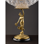 Чаша стеклянная прозрачная на бронзовой подставке с фигуркой девушки Eden Garden варинант исполнения - 6 | Loft Concept во Владивостоке