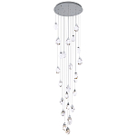Большая каскадная люстра с хрустальными плафонами хром Esme Crystal Chrome Cascade Chandelier 25 варинант исполнения - 1 | Loft Concept во Владивостоке