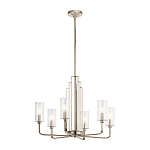  Люстра с прозрачными рифлеными цилиндрическими плафонами Kichler варинант исполнения - 22 | Loft Concept во Владивостоке