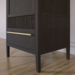 Узкий Шкаф Primo с 2 выдвижными ящиками Темный орех варинант исполнения - 4 | Loft Concept во Владивостоке