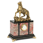 Часы настольные из натурального камня с декором в виде коня Horse Stone Clock варинант исполнения - 4 | Loft Concept во Владивостоке