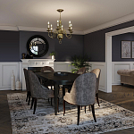 Люстра цвета латунь с 6-ю лампами в форме свечей в классическом стиле Hinkley варинант исполнения - 8 | Loft Concept во Владивостоке