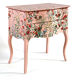 Комод розовый с росписью Цветы L.XV CHEST OF DRAWERS Flowers варинант исполнения - 2 | Loft Concept во Владивостоке
