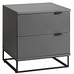 Тумба прикроватная цвета графит с ящиками Strict Lines варинант исполнения - 1 | Loft Concept во Владивостоке