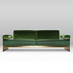 Эксклюзивный Диван в стиле Арт-деко Phoenix с элегантными латунными элементами  варинант исполнения - 1 | Loft Concept во Владивостоке