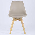 Стул с основой из пластика и мягким сиденьем Arvika Beige варинант исполнения - 3 | Loft Concept во Владивостоке