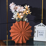 Ваза керамическая в виде круглой терракотовой морской раковины Galapagos варинант исполнения - 3 | Loft Concept во Владивостоке