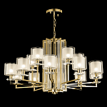 Люстра многоярусная с 15-ю цилиндрическими плафонами из стекла Laurent варинант исполнения - 3 | Loft Concept во Владивостоке