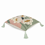 Подушка с цветочным принтом и кисточками Blooming Elegance Daisy варинант исполнения - 1 | Loft Concept во Владивостоке