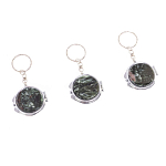 Зеркало брелок карманное двухстороннее из натурального камня Серафинит Stone Mirrors варинант исполнения - 8 | Loft Concept во Владивостоке