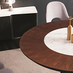 Обеденный стол круглый на чёрном фигурном основании Bosnia dinning table  варинант исполнения - 1 | Loft Concept во Владивостоке