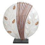 Настольная лампа из перламутра и дерева на подставке Indonesian Petal варинант исполнения - 2 | Loft Concept во Владивостоке