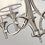 Люстра с белыми тканевыми абажурами в прозрачных стеклянных цилиндрах Kichler варинант исполнения - 8 | Loft Concept во Владивостоке