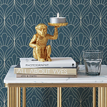 Подсвечник золотая обезьяна с блюдцем Golden Monkey варинант исполнения - 1 | Loft Concept во Владивостоке