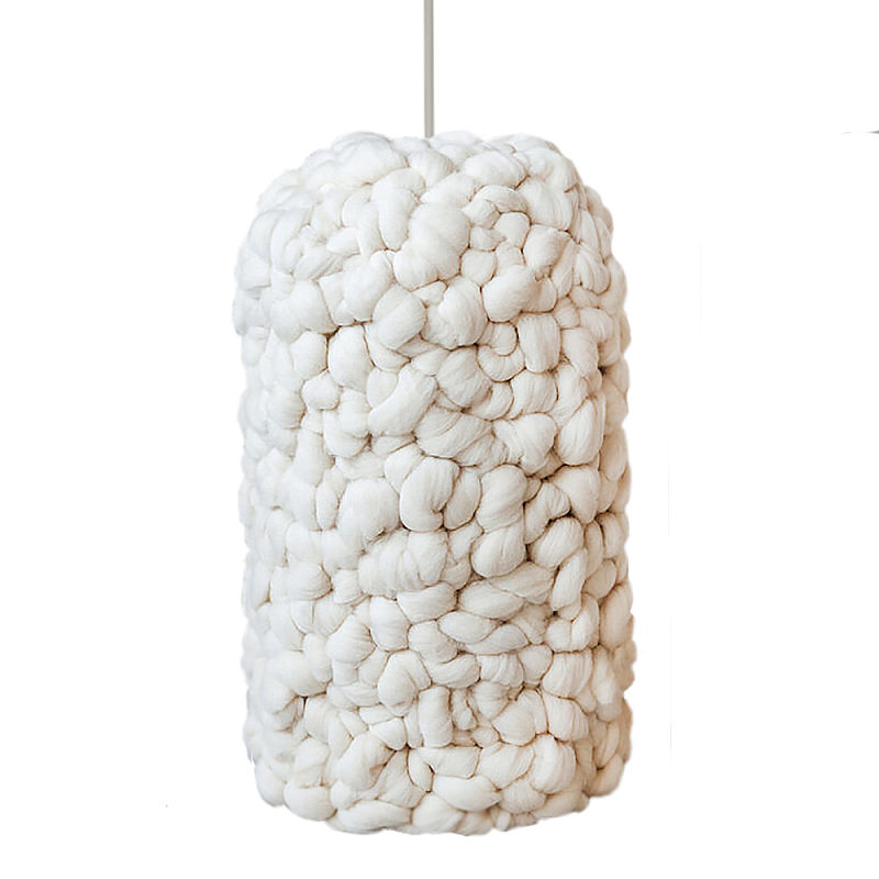 Вязаный Светильник Wool Knitted Lamp Elongated Shape Бежевый Вязаный Светильник Wool Knitted Lamp Elongated Shape Бежевый во Владивостоке | Loft Concept