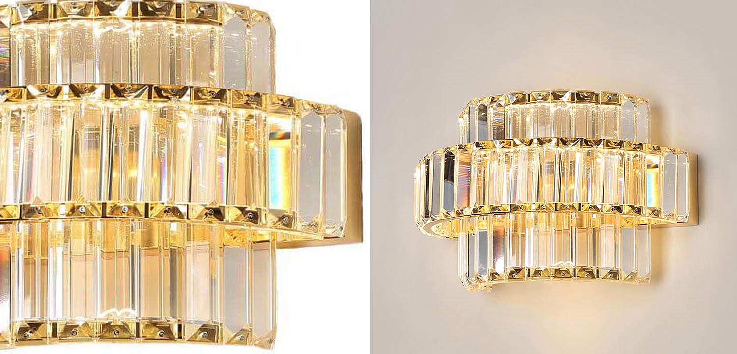 Бра Crystal Shine Linda Gold Wall Lamp B Бра Crystal Shine Linda Gold Wall Lamp B - Loft-Concept во Владивостоке
