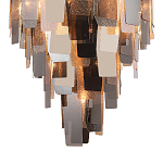 Люстра с многослойными стеклянными панелями янтарного и дымчатого цвета Textured Glass Chandelier варинант исполнения - 2 | Loft Concept во Владивостоке