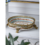 Чаша с цветочным орнаментом на бронзовых ножках Eden Garden варинант исполнения - 3 | Loft Concept во Владивостоке