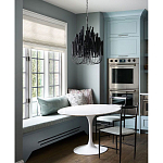 Люстра черная с несколькими ярусами деревянных палочек Bright Wooden Chandelier варинант исполнения - 5 | Loft Concept во Владивостоке