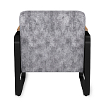 Кресло серый велюр с жесткими подлокотниками на полозьях Ashton варинант исполнения - 4 | Loft Concept во Владивостоке