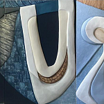 Арт-объект ручной работы Blue Abstraction из 4-х панелей варинант исполнения - 3 | Loft Concept во Владивостоке