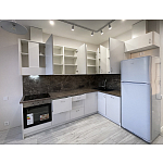 Угловой кухонный гарнитур белый и столешница под мрамор Gene Kitchen Set варинант исполнения - 6 | Loft Concept во Владивостоке