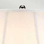 Настольная лампа с фарфоровым основанием с декоративным орнаментом и белым абажуром на темной круглой подставке Elstead Lighting варинант исполнения - 12 | Loft Concept во Владивостоке