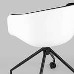 Офисное кресло из пластика с мягким сиденьем Eggshell Black варинант исполнения - 8 | Loft Concept во Владивостоке