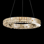 Люстра золотая в форме кольца с мозаичным хрустальным оформлением Sparks of Crystal варинант исполнения - 2 | Loft Concept во Владивостоке