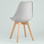 Стул с основой из пластика и мягким сиденьем Arvika Grey варинант исполнения - 4 | Loft Concept во Владивостоке