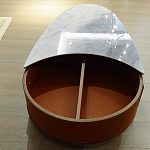 Дизайнерский журнальный стол овальной формы с открывающейся столешницей Caleb Coffee Table варинант исполнения - 1 | Loft Concept во Владивостоке