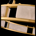 Люстра в виде кольца из натурального камня Golden Alavastor варинант исполнения - 4 | Loft Concept во Владивостоке