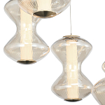 Люстра светодиодная с стеклянными волнообразными плафонами Amphora of Light варинант исполнения - 5 | Loft Concept во Владивостоке