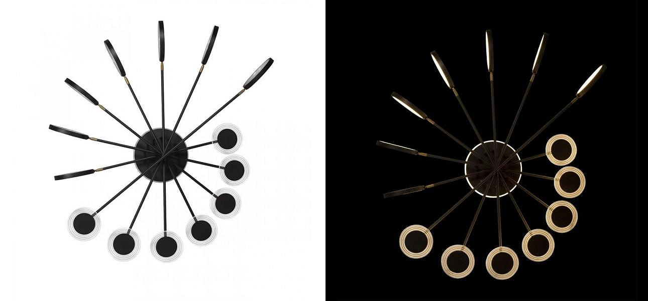 Люстра светодиодная BENDIK LIGHTING Black 14 плафонов Люстра светодиодная BENDIK LIGHTING Black 14 плафонов - Loft-Concept во Владивостоке
