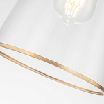 Подвесной светильник золотого цвета с колоколообразным стеклянным плафоном и декоративным элементом Elstead Lighting варинант исполнения - 3 | Loft Concept во Владивостоке