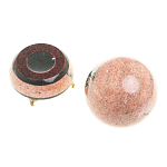 Шар декоративный на подставке из натуральных камней Змеевик и Мрамор Розовый Natural Stone Spheres 10.5 см варинант исполнения - 2 | Loft Concept во Владивостоке