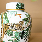 Ваза с крышкой фарфоровая с ручной росписью Leopard Collection  варинант исполнения - 3 | Loft Concept во Владивостоке