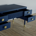 Письменный стол с 4-мя ящиками Elsa Dreams Blue варинант исполнения - 4 | Loft Concept во Владивостоке