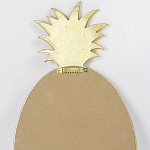 Зеркало овальной формы с золотистой рамкой и декоративной верхушкой в виде ананаса Pineapple Shine  варинант исполнения - 5 | Loft Concept во Владивостоке