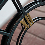 Зеркало настенное в чёрной металлической раме в виде часов Mirror Tower Clock варинант исполнения - 4 | Loft Concept во Владивостоке