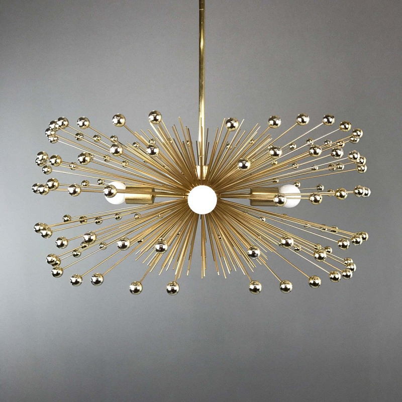 Люстра Gold Beaded Urchin Chandelier Lighting Золотой Люстра Gold Beaded Urchin Chandelier Lighting Золотой во Владивостоке | Loft Concept