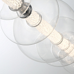 Подвесной светильник линейный с прозрачными стеклянными шарами разного диаметра Eurofase варинант исполнения - 6 | Loft Concept во Владивостоке