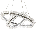 Люстра два кольца с хрустальным декором Rowan Crystal Ring Horizontal Chrome Chandelier варинант исполнения - 1 | Loft Concept во Владивостоке