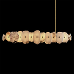 Подвесной светильник с фигурными элементами из белого алебастра Cryptocrystalline Stone варинант исполнения - 8 | Loft Concept во Владивостоке