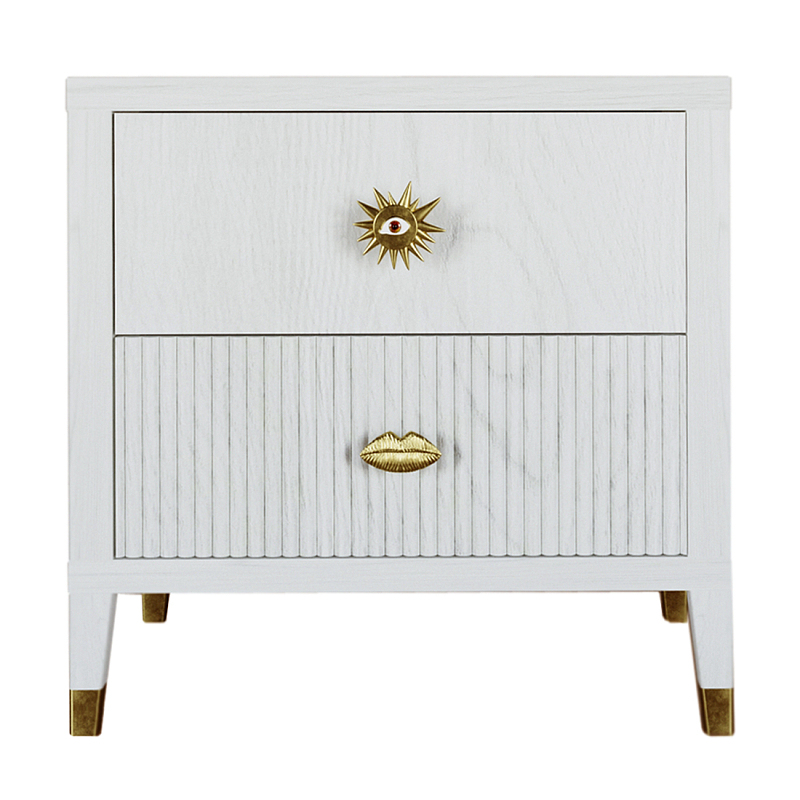 Тумба прикроватная с двумя ящиками Elsa Dreams White Белый во Владивостоке | Loft Concept 