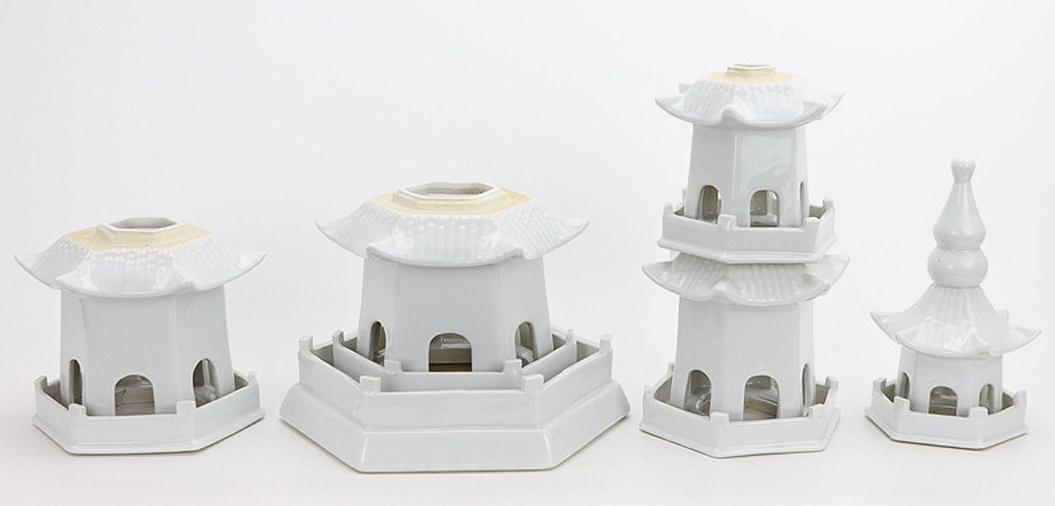 Статуэтка Ceramic Pagoda white Статуэтка Ceramic Pagoda white - Loft-Concept во Владивостоке